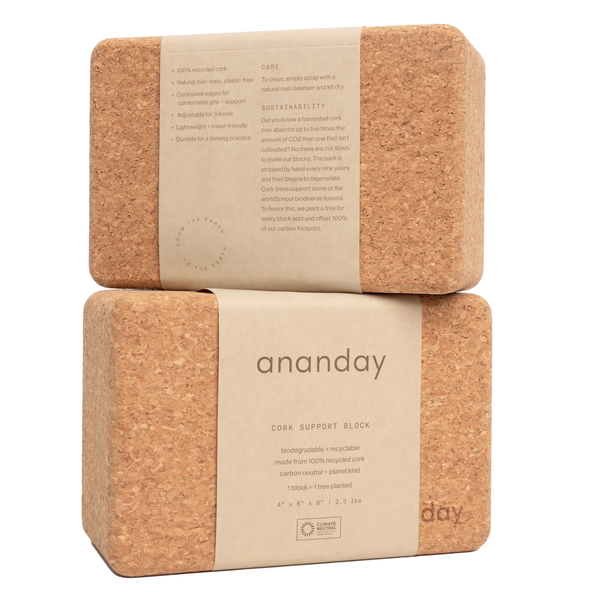 Cork Yoga Block Set