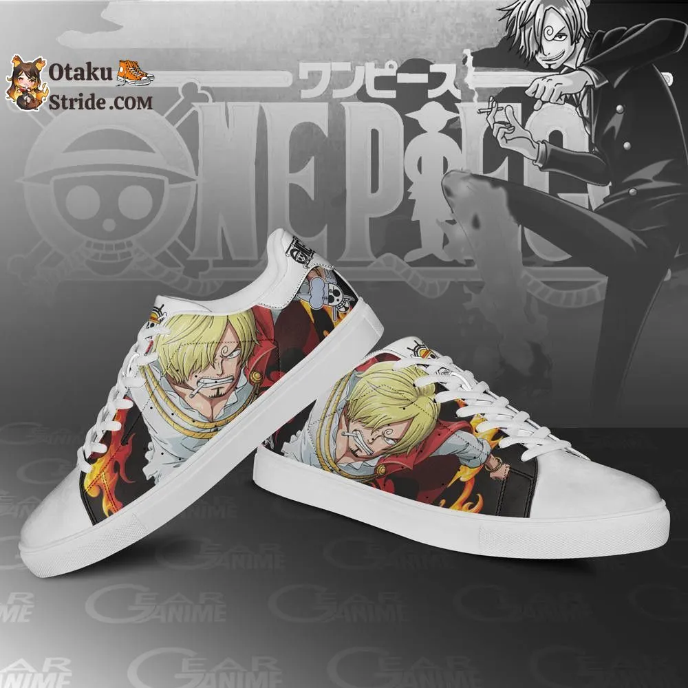 Custom Vinsmoke Sanji Anime Skate Shoes – One Piece Inspired Design