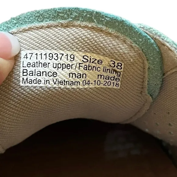 Dansko Orli Perforated Leather Lace Up Walking Comfort Sneaker Aqua Sz 38 7.5-8