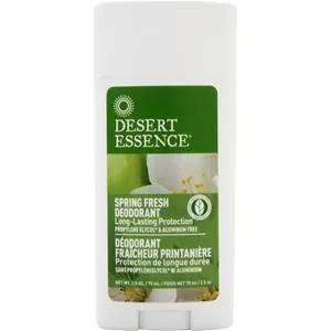 Desert Essence Deodorant - Long Lasting Protection Spring Fresh 2.5 oz