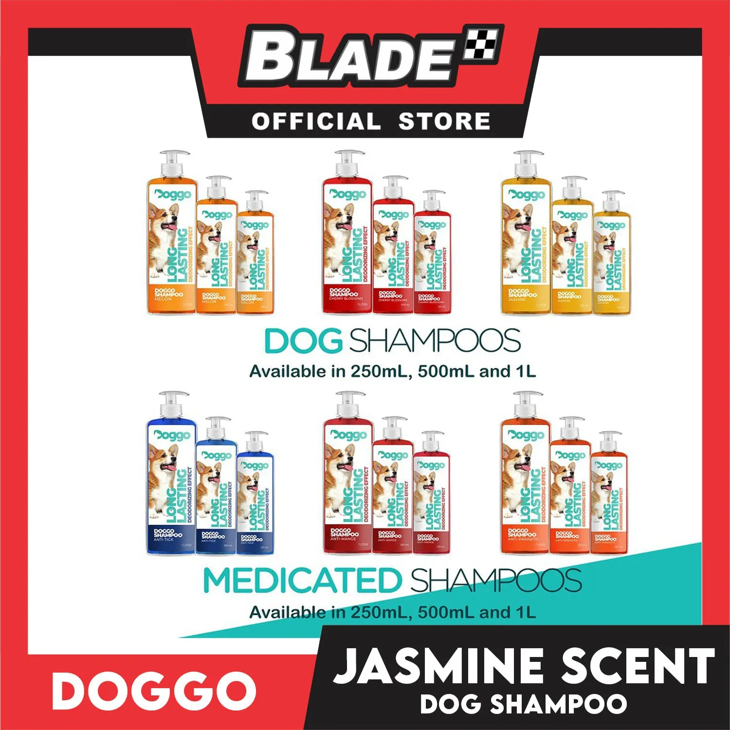 Doggo Shampoo Long Lasting Deodorizing Effect 250ml (Jasmine)