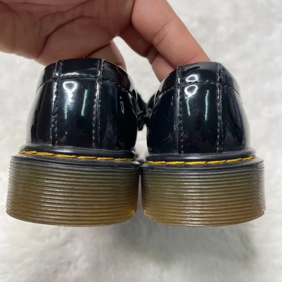 Dr. Martens Kid's Black Maccy Patent Leather Mary Jane Shoes Size 13