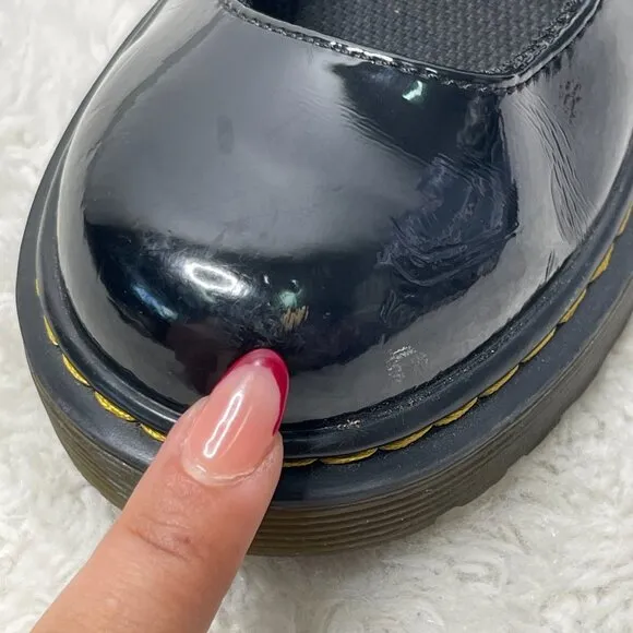 Dr. Martens Kid's Black Maccy Patent Leather Mary Jane Shoes Size 13