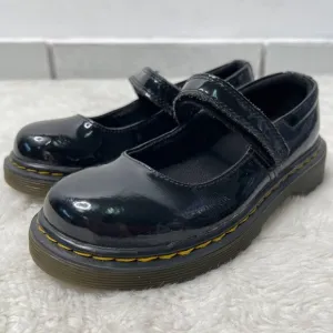 Dr. Martens Kid's Black Maccy Patent Leather Mary Jane Shoes Size 13