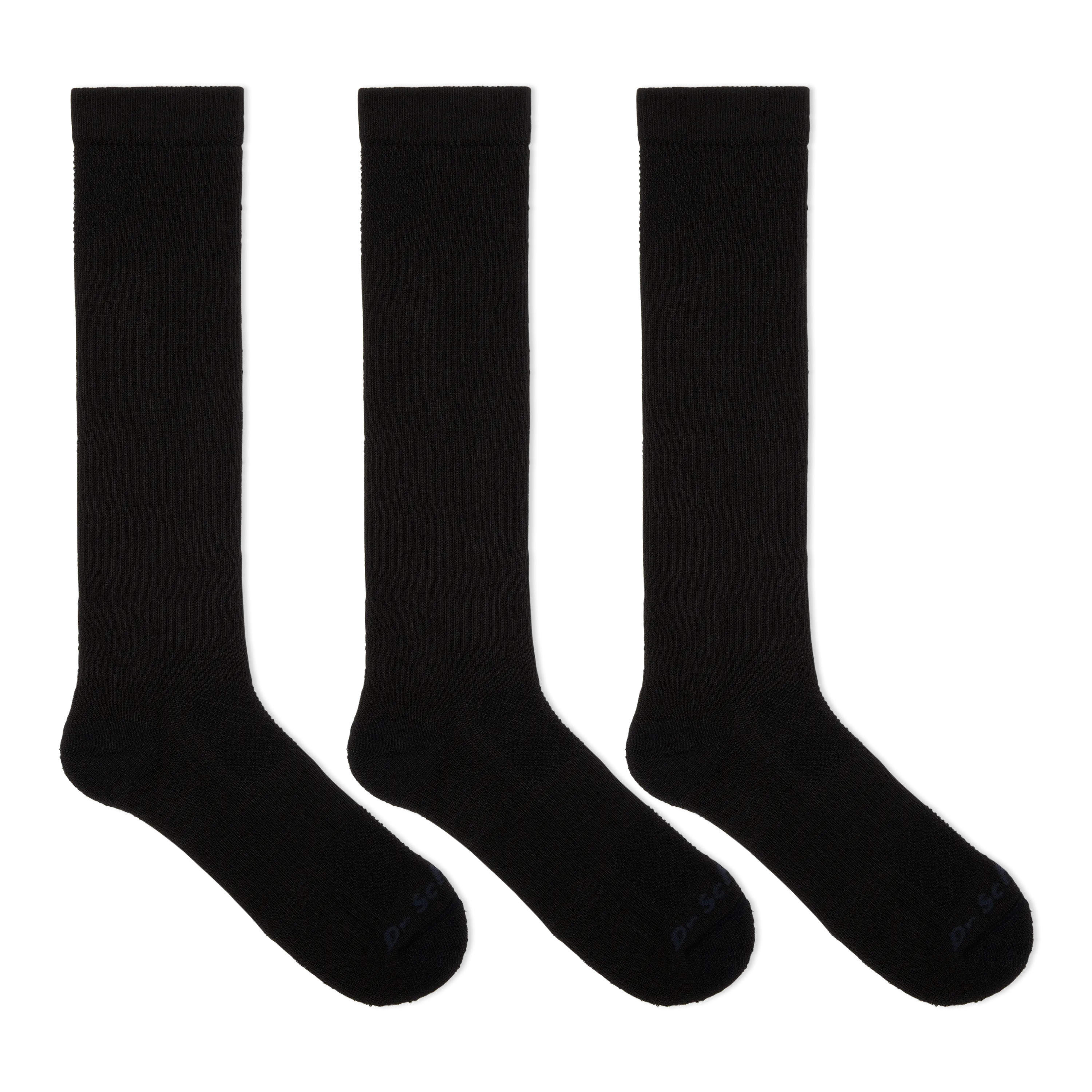 Dr. Scholl's Men's Work Graduated Compression Over The Calf Socks 3 Pair Pack