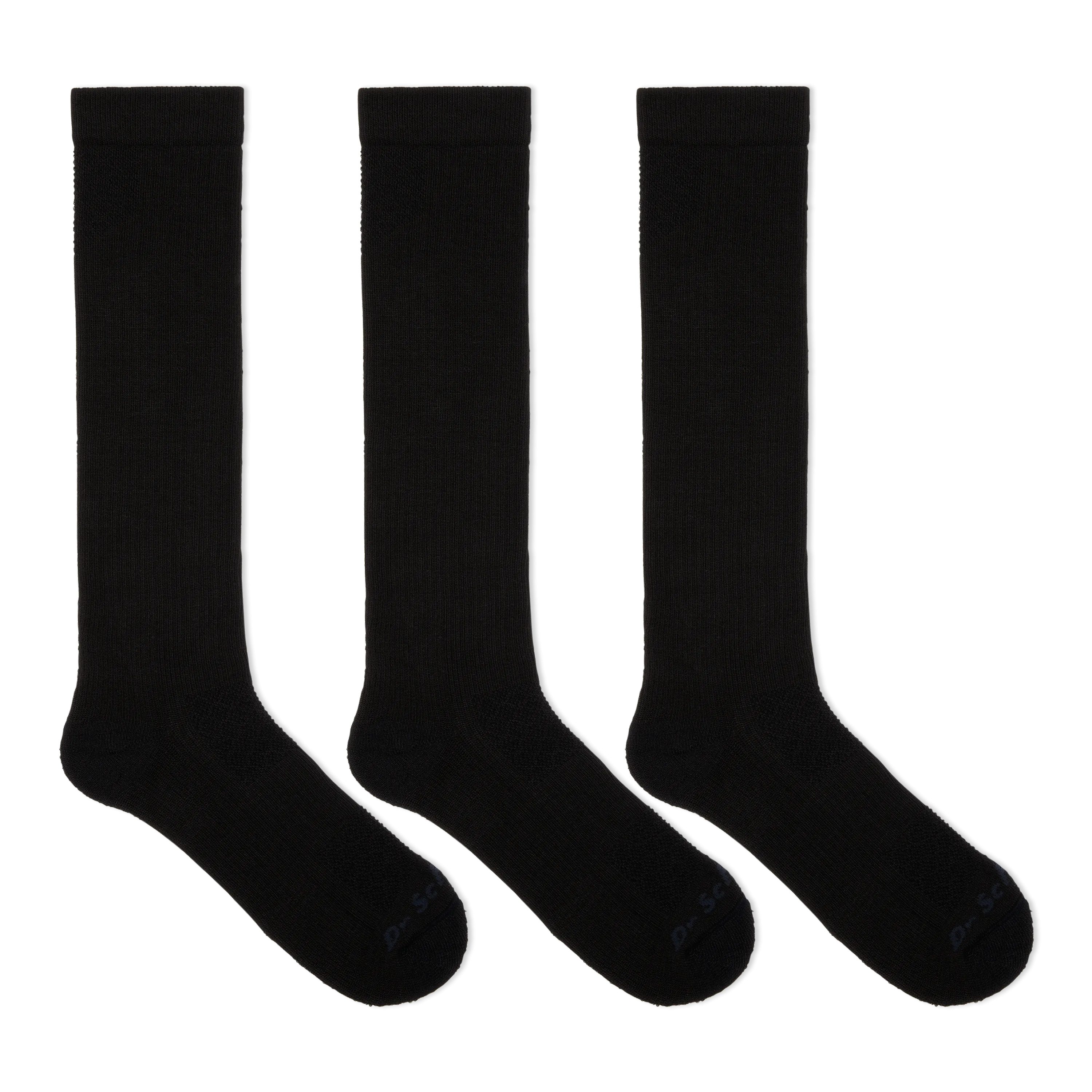 Dr. Scholl's Men's Work Graduated Compression Over The Calf Socks 3 Pair Pack