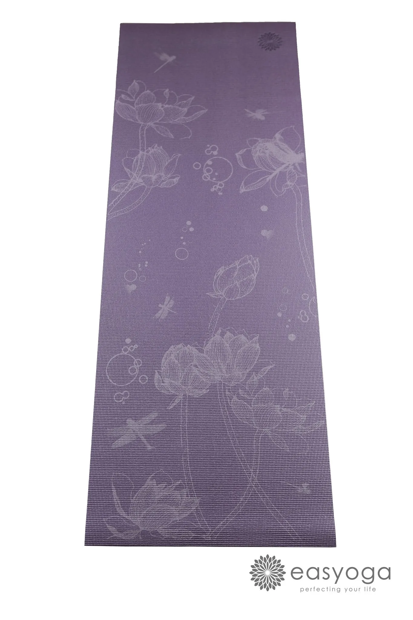 easyoga Premium Oriental Floral Yoga Mat - P0 Taro Purple