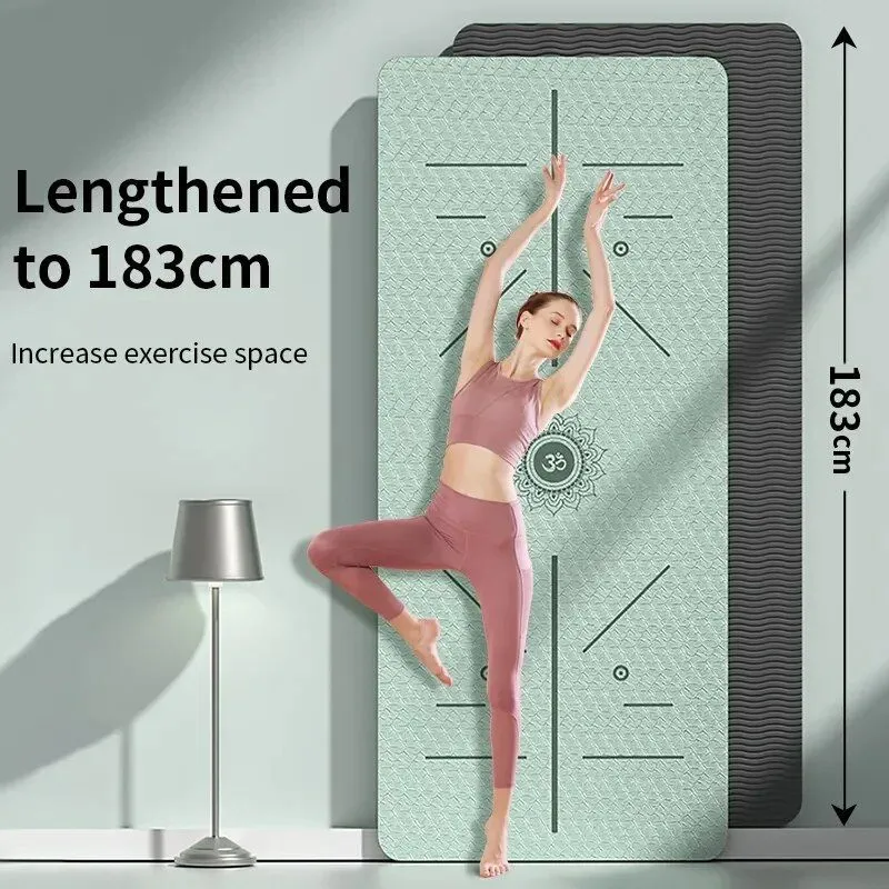 Eco-Friendly Non-Slip Yoga Mat with Carrying Strap - Ideal for Pilates and Fitness