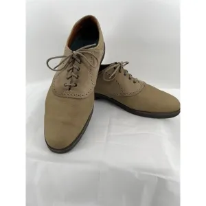 ET Wright MEN'S SHOES Tan Suede Leather Oxfords Lace Up Size 13  Made‎ In USA