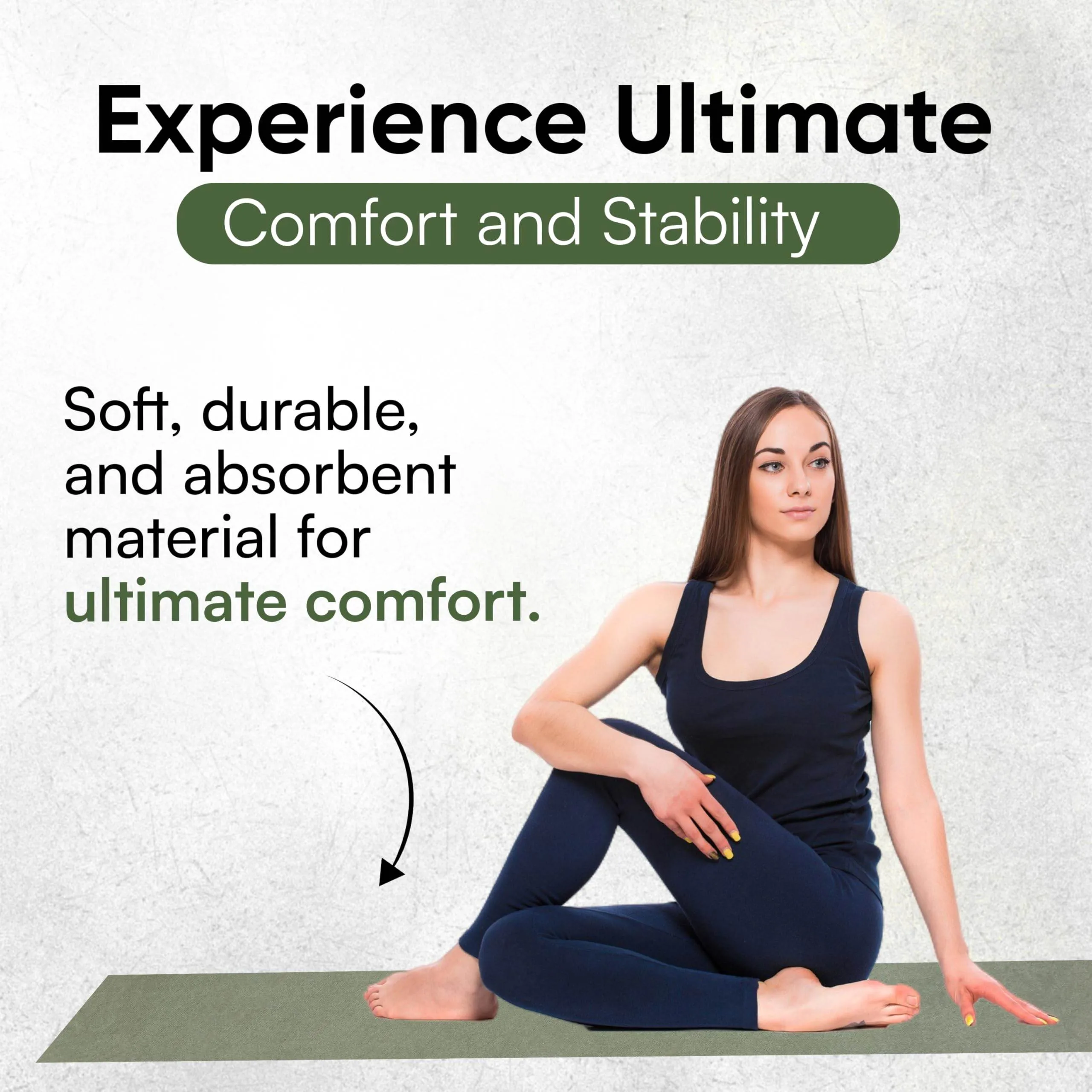 Evolution Earth Yoga Mat Towel - Double Sided Microfiber Yoga Towel - Sweat Absorbent Non Slip Hot Yoga Towel - Lightweight, Quick Drying Pilates and Bikram Sweat Towel - 73''L x 26''W, Sage