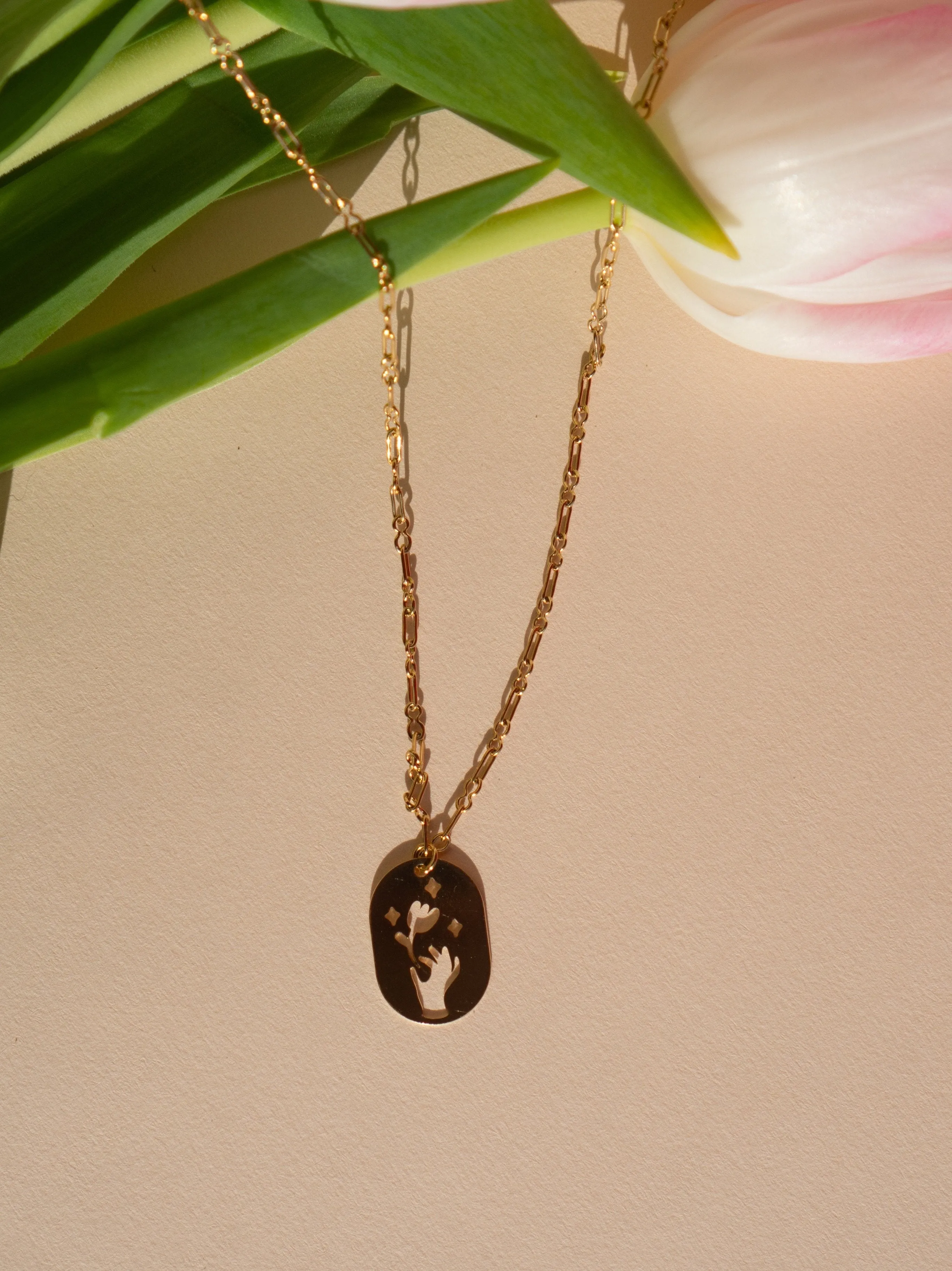 Flora in Stainless Steel Chain
