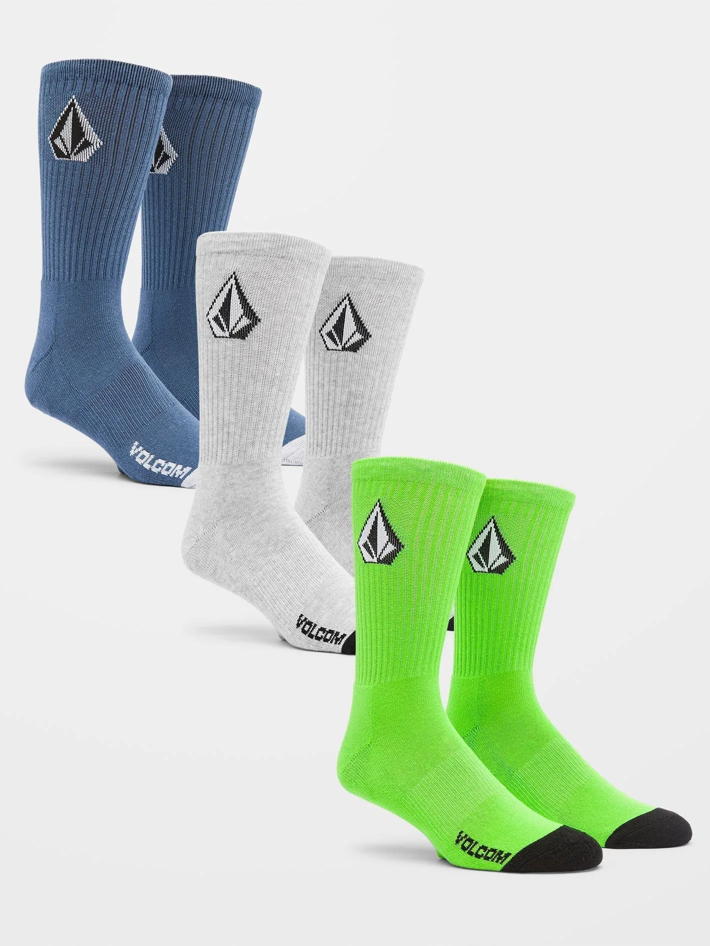 Full Stone Socks (3 Pack) - STONE BLUE