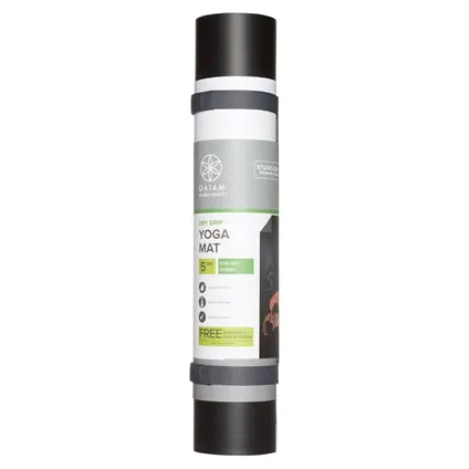 GAIAM DRY GRIP BLACK GREY YOGA MAT