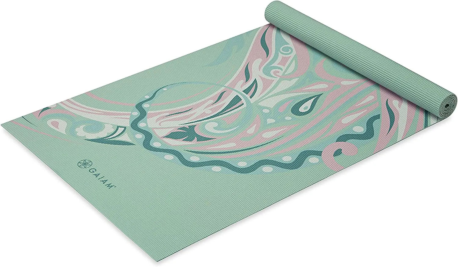 Gaiam Print Yoga Mat, Non Slip Exercise & Fitness Mat for All Types of Yoga, Pilates & Floor Exercises
