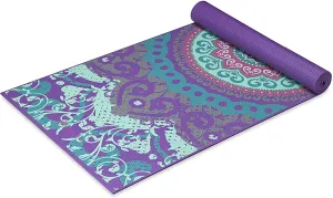 Gaiam Print Yoga Mat, Non Slip Exercise & Fitness Mat for All Types of Yoga, Pilates & Floor Exercises