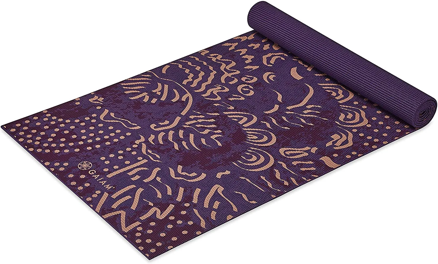 Gaiam Print Yoga Mat, Non Slip Exercise & Fitness Mat for All Types of Yoga, Pilates & Floor Exercises