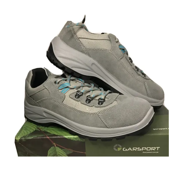 Garsport Mens Sneakers Size 9.5 Suede Hiking Grey Blue Shoes New With Box