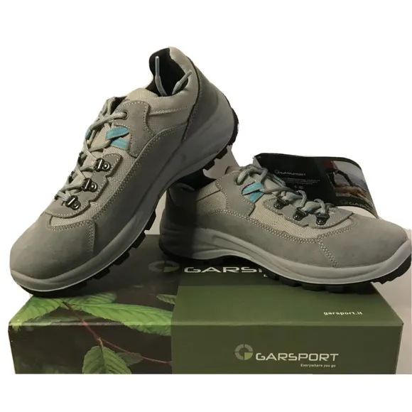 Garsport Mens Sneakers Size 9.5 Suede Hiking Grey Blue Shoes New With Box