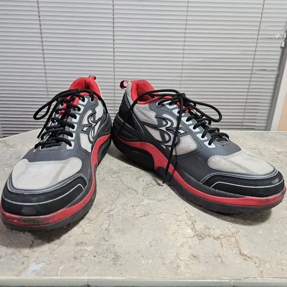 Gdefy Gravity Defyer Ion Grey Red Walking Shoes Men's Size 13