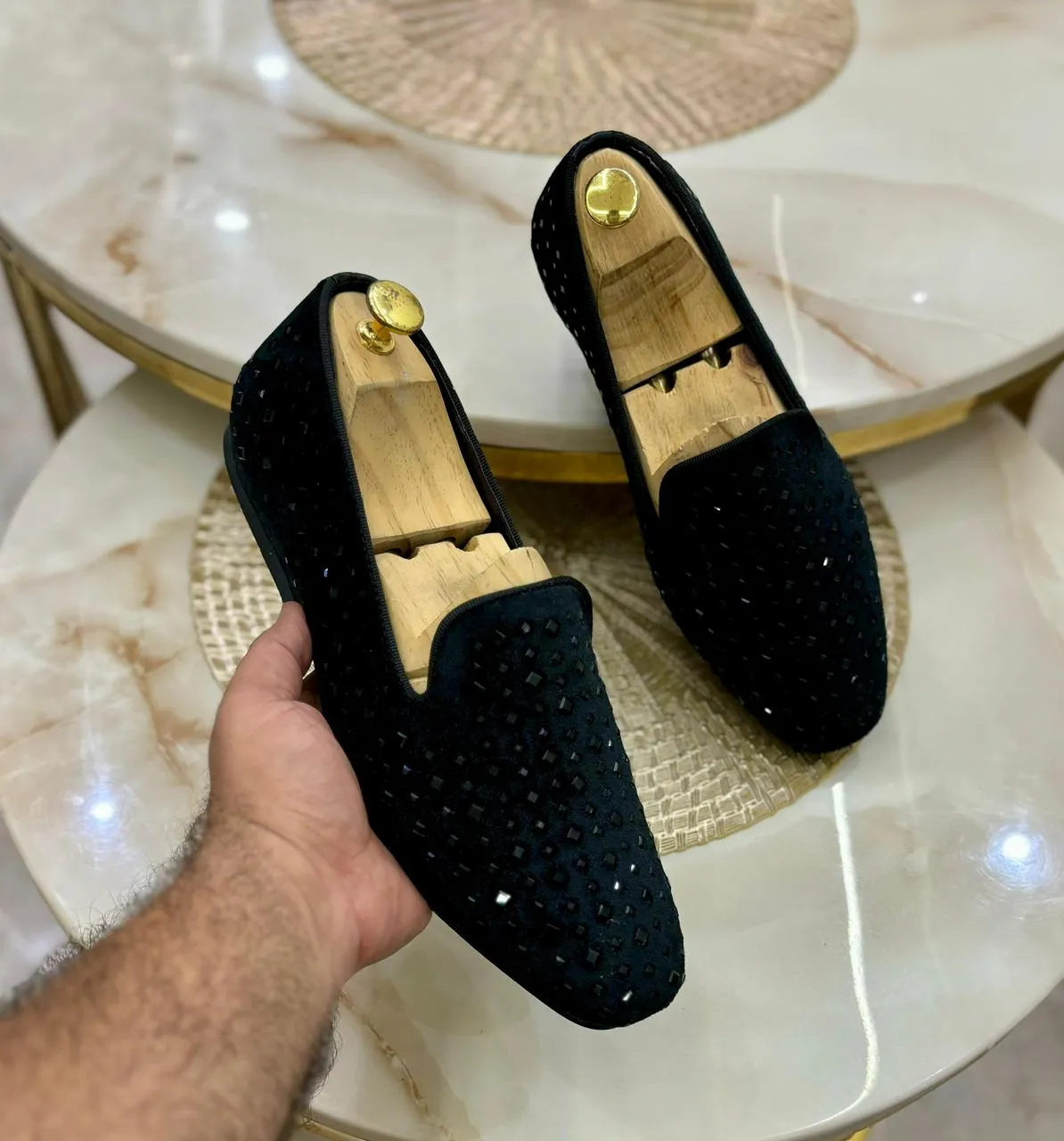 Glamorous & Comfortable Studded Moccasin Loafers -JonasParamount