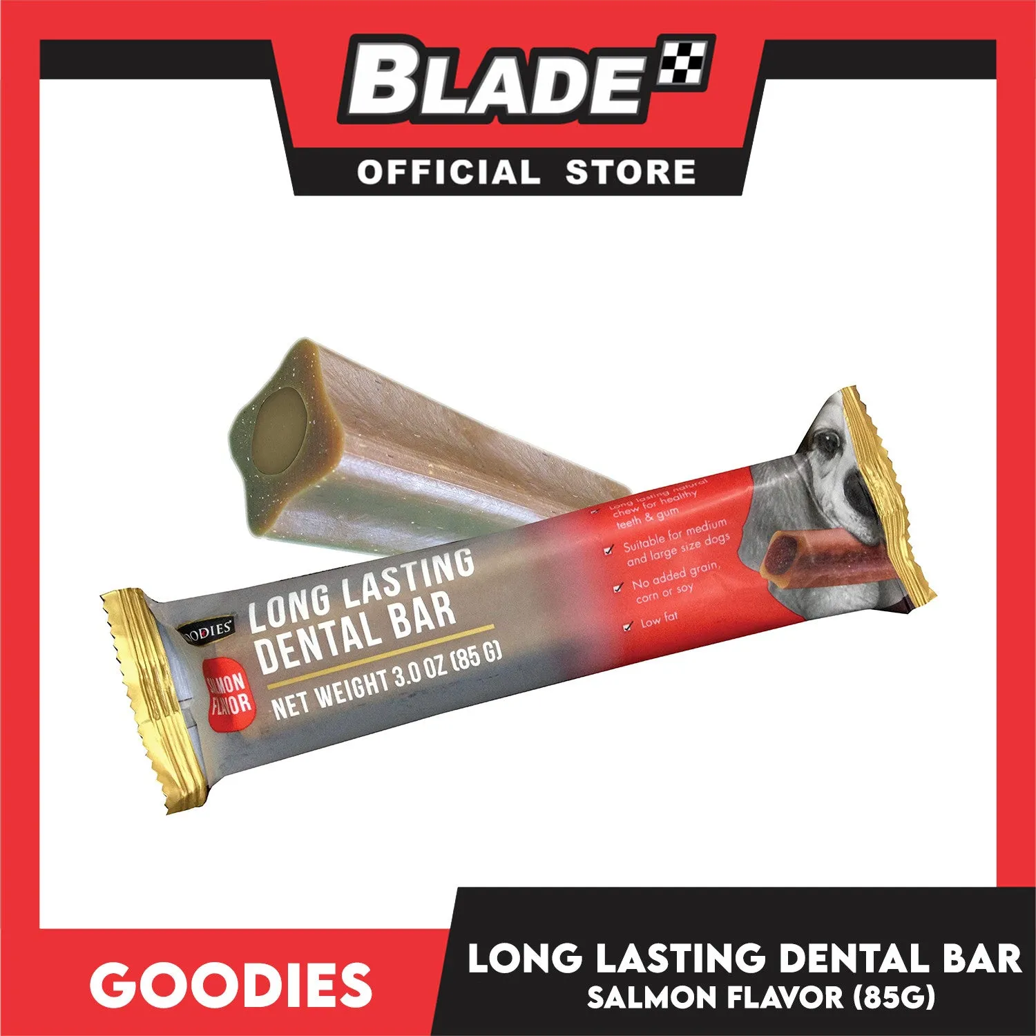 Goodies Long Lasting Dental Bar Dog Treats (Salmon Flavor) 85g