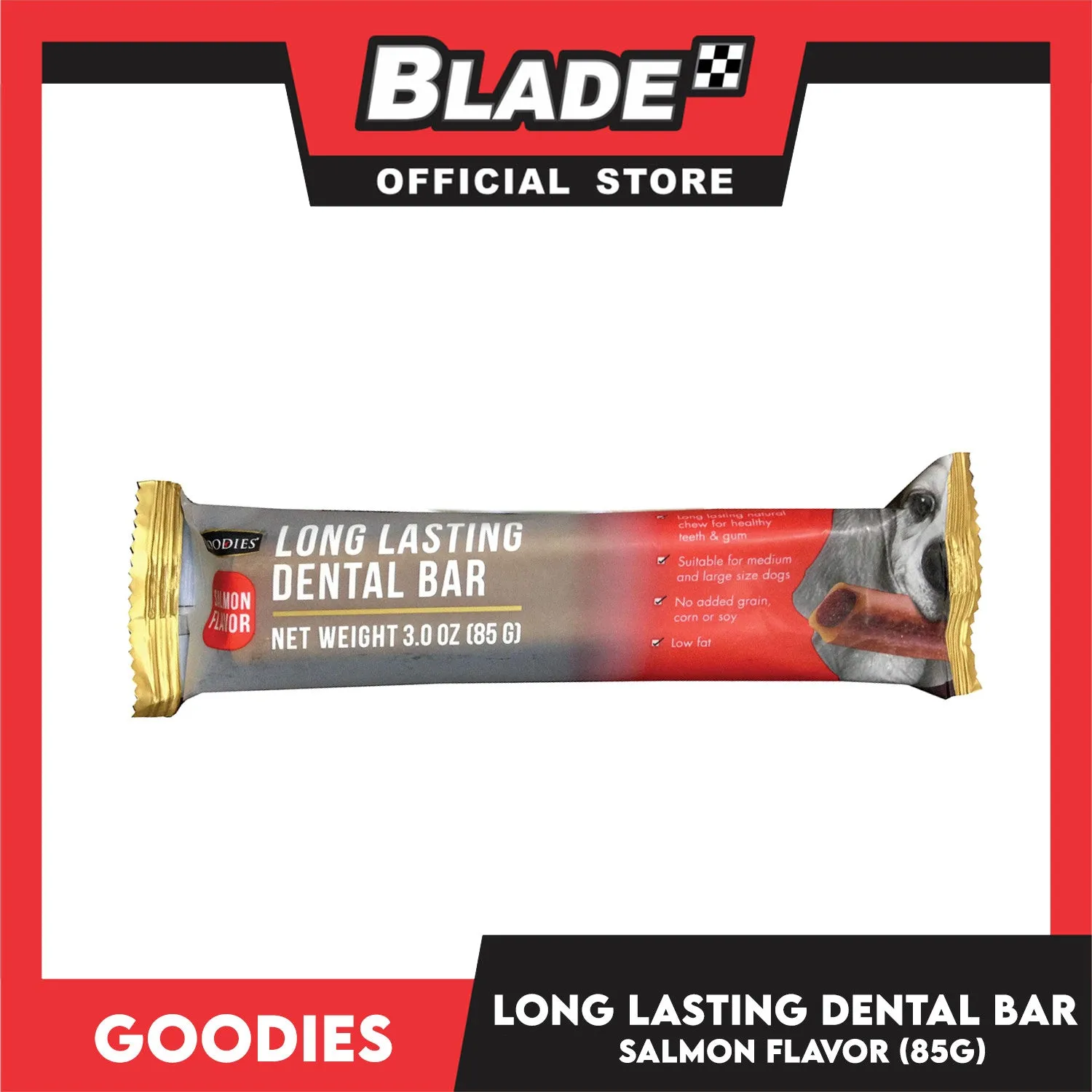 Goodies Long Lasting Dental Bar Dog Treats (Salmon Flavor) 85g