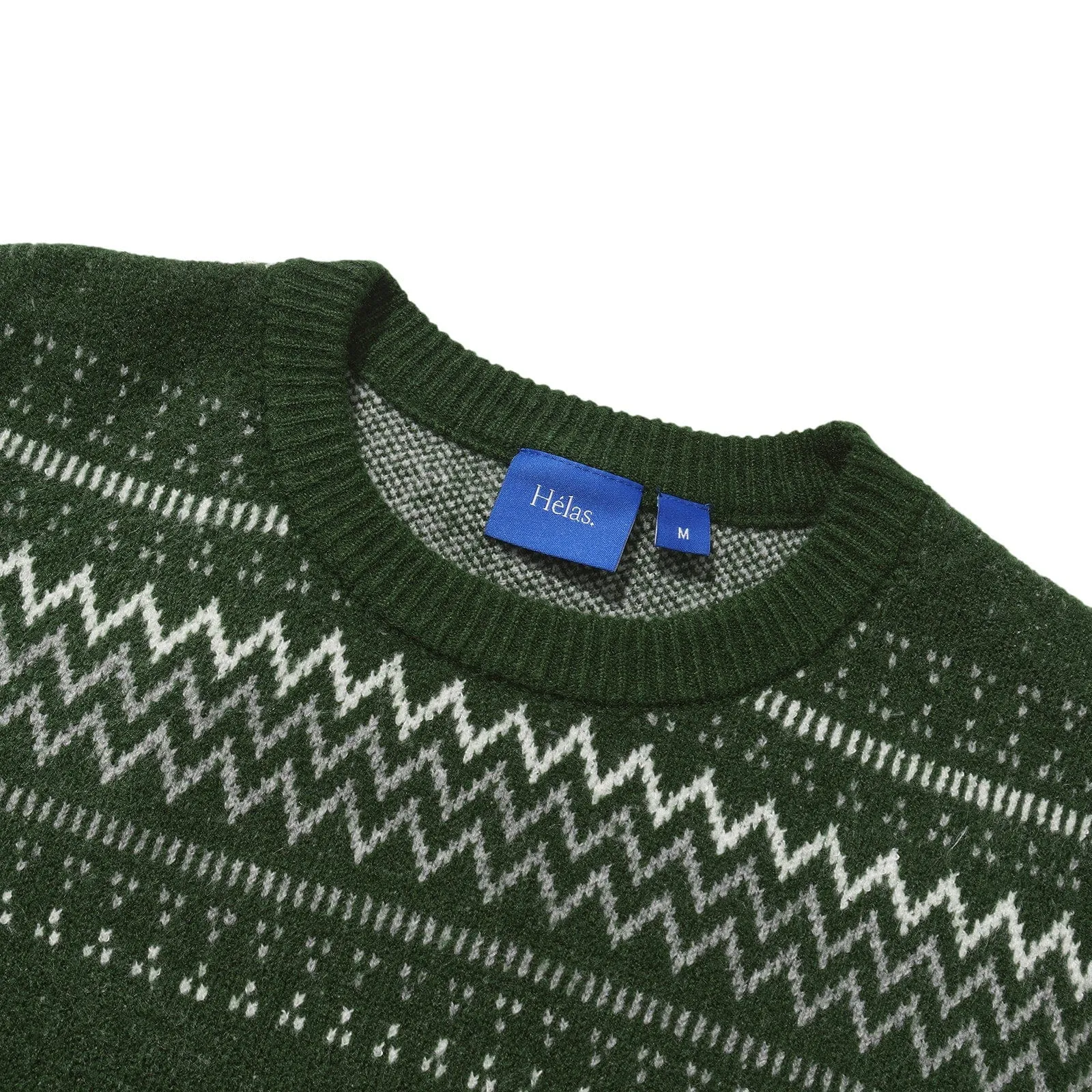 Helas Chalet Crew Knit Sweatshirt Green