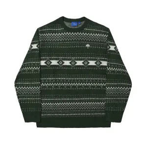 Helas Chalet Crew Knit Sweatshirt Green