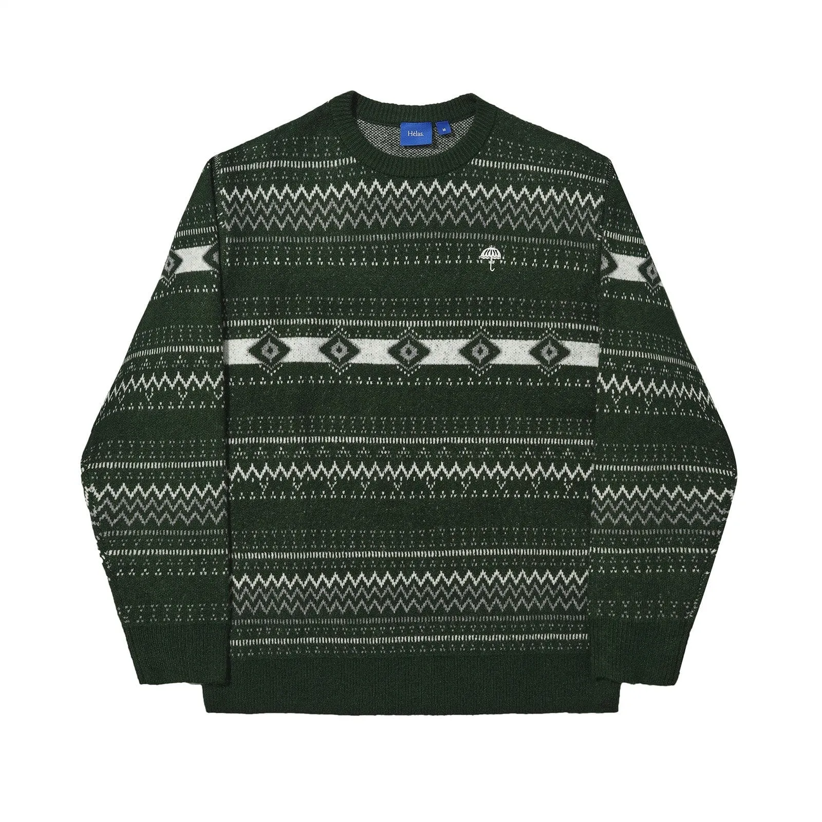 Helas Chalet Crew Knit Sweatshirt Green