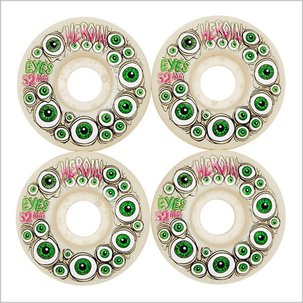 Heroin Eyes Glow in the Dark Skate Wheels