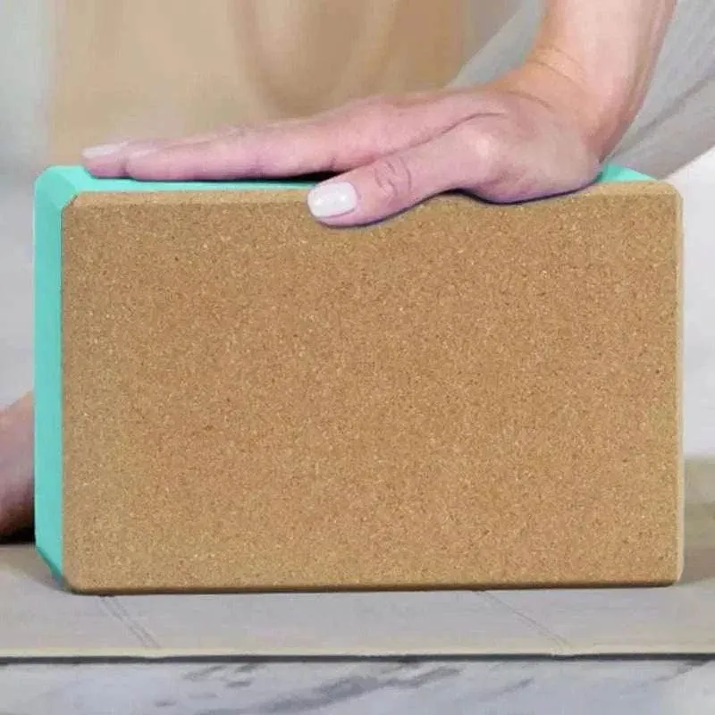 High Density Yoga Blocks Non Slip Soft Portable Cork Exercise Block