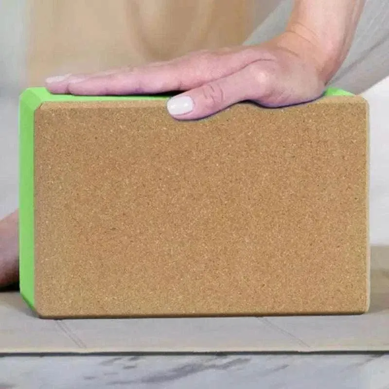 High Density Yoga Blocks Non Slip Soft Portable Cork Exercise Block
