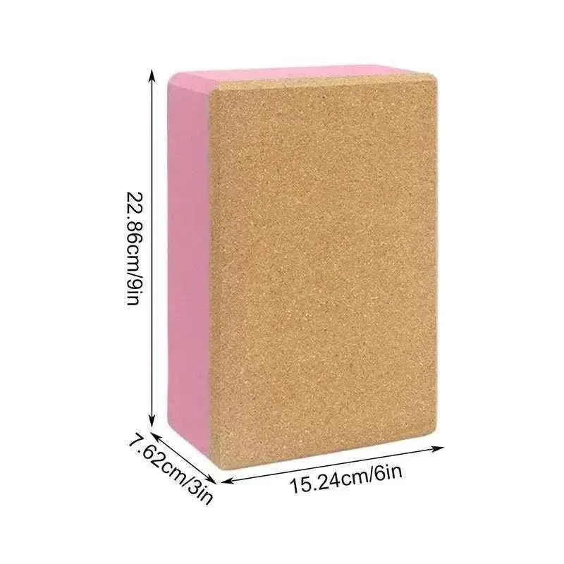 High Density Yoga Blocks Non Slip Soft Portable Cork Exercise Block