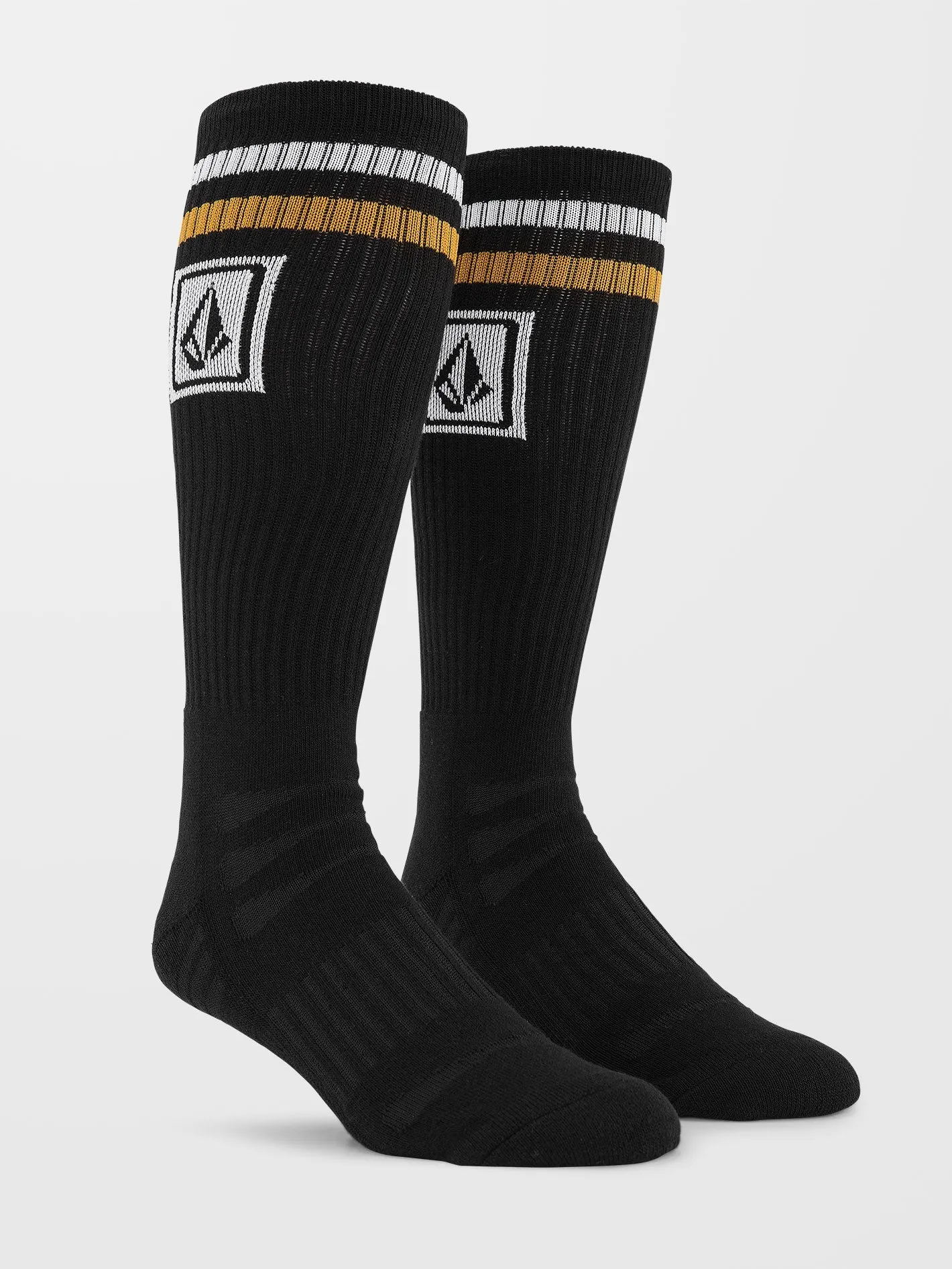 High Stripe Ramp Stone Skate Socken - BLACK