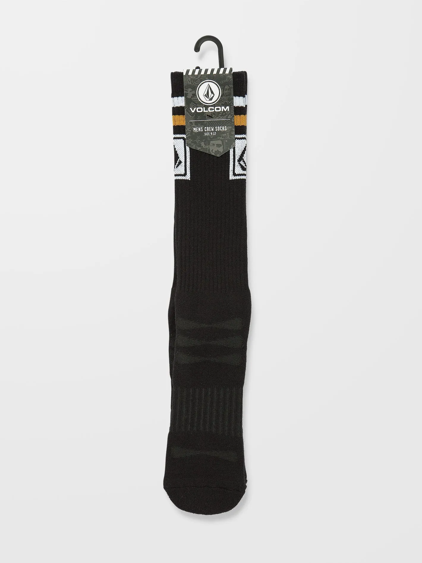High Stripe Ramp Stone Skate Socken - BLACK