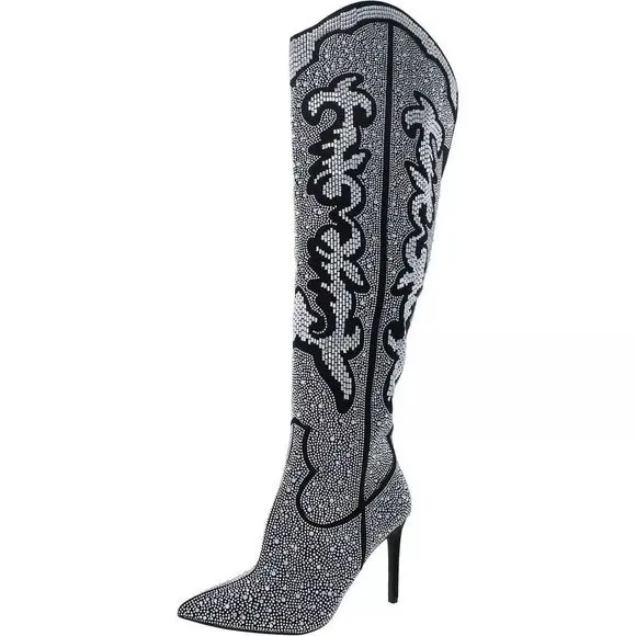 INC Womens Iresa 4 Embellished Thigh High Over-The-Knee Boots Shoes Size 5.5 M‎