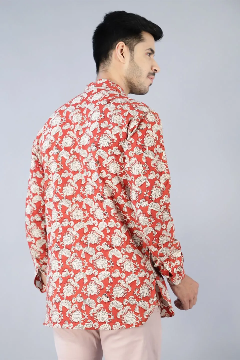Jaipur 100% cotton Red kurta shirt