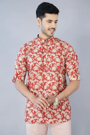 Jaipur 100% cotton Red kurta shirt