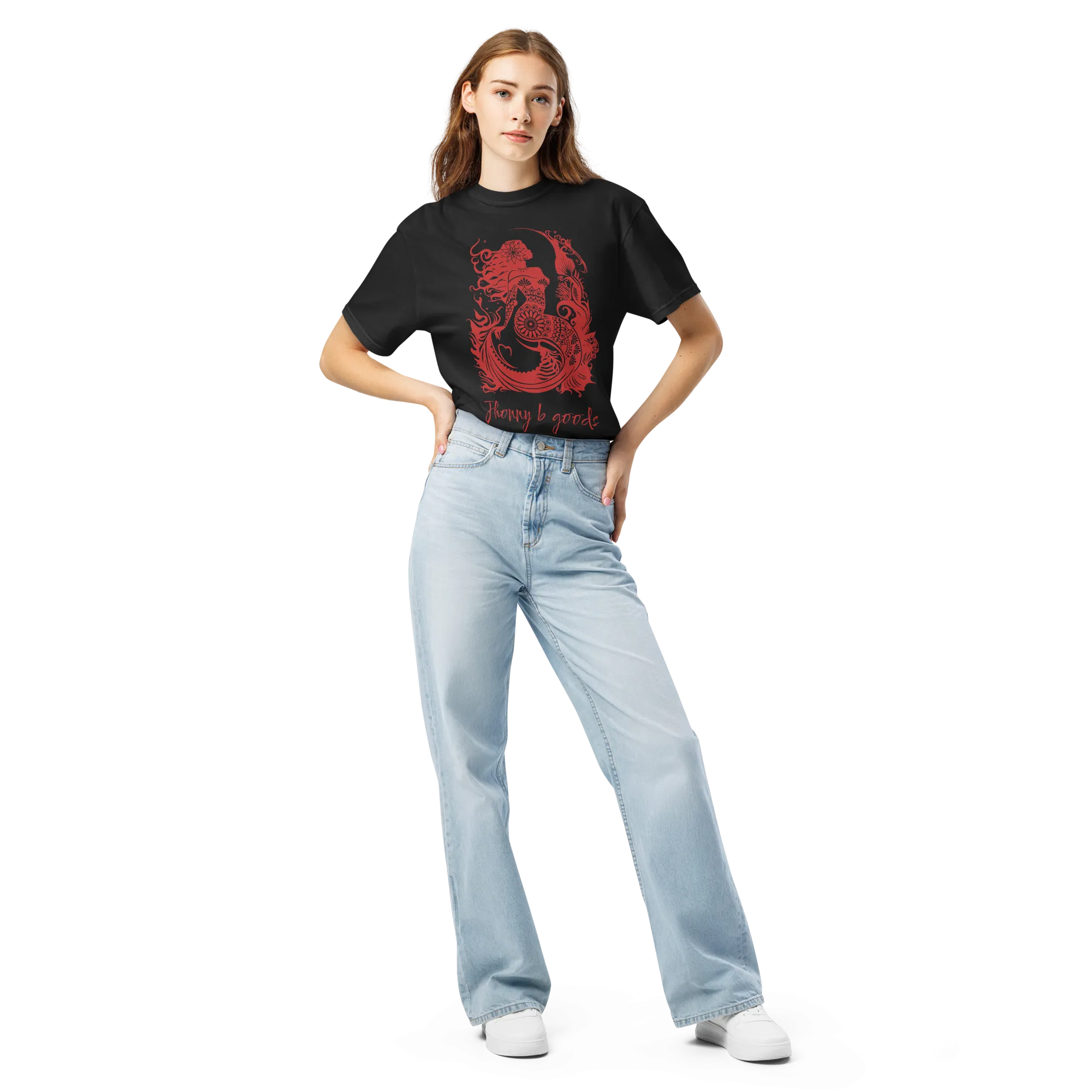 JBG Mermaid - Women's dyed heavyweight t-shirt
