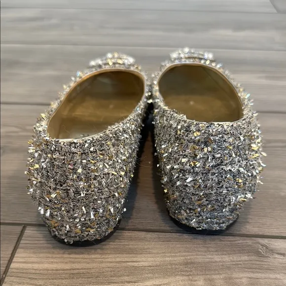 Kate Spade Silver Embellished Women's Shoes 7.5