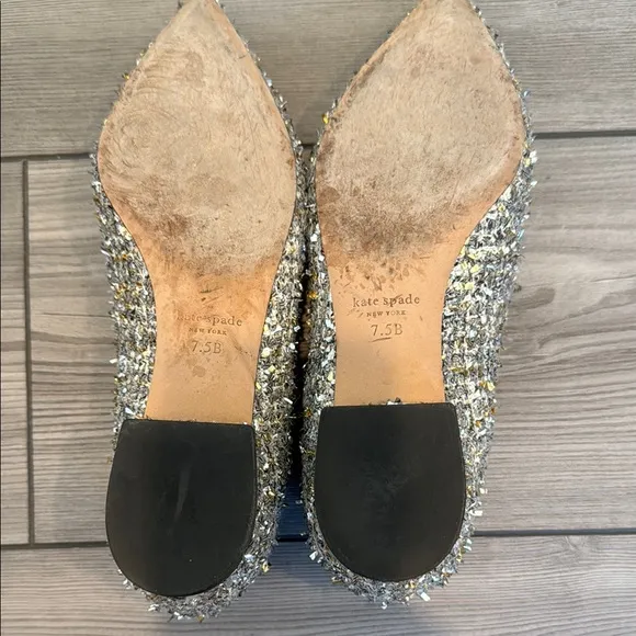 Kate Spade Silver Embellished Women's Shoes 7.5