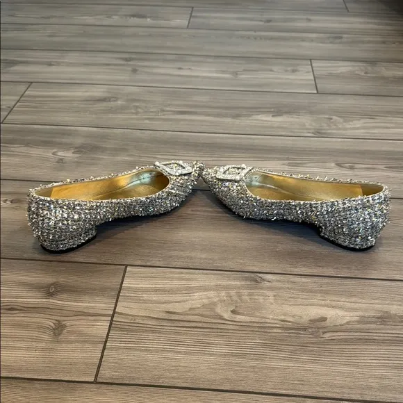 Kate Spade Silver Embellished Women's Shoes 7.5