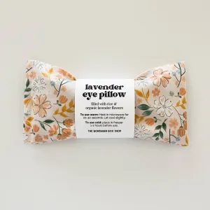 Lavender Eye Pillow | Peach Floral Pattern