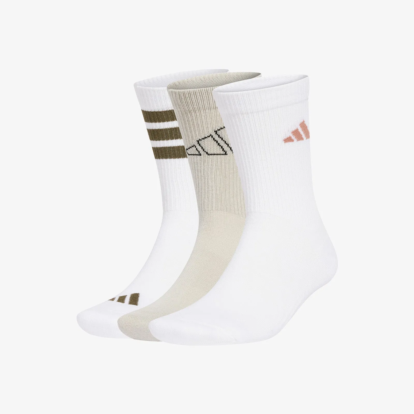 Logo Pack Crew Socks (3 Pairs) - White
