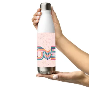 Love Stripes Bright - Stainless Steel Water Bottle