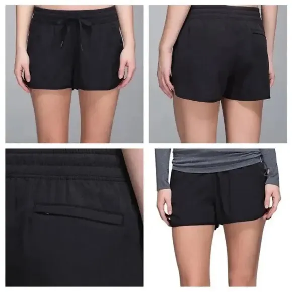 LULULEMON Varsity Shorts in Black Tencel