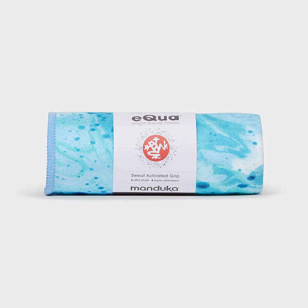 Manduka eQua® Hand Yoga Towel - Splatter Splash Blue
