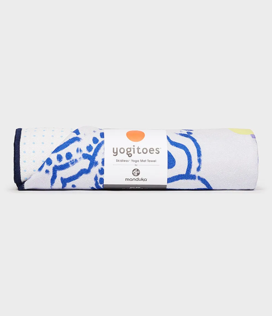 Manduka Yogitoes Skidless Yoga Mat Towel 71'' - Chakra Blue 2.0
