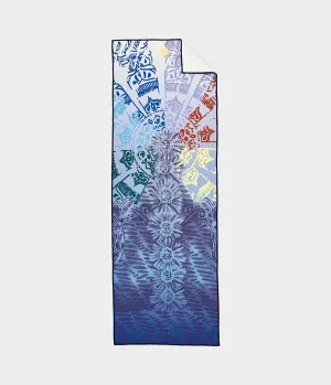 Manduka Yogitoes Skidless Yoga Mat Towel 71'' - Chakra Blue 2.0