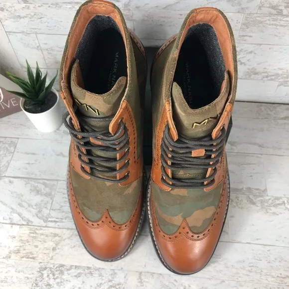 Mark Nason Camo Ithaca Beaufort Boots Wingtip ✅‎